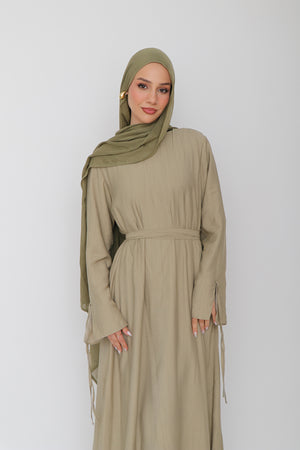 Amara Textured Maxi Dress- Light Sage