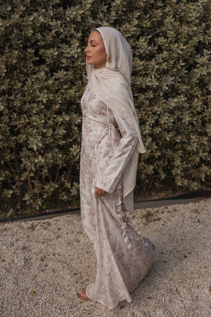 Nailea Organza Floral Dress- Pink