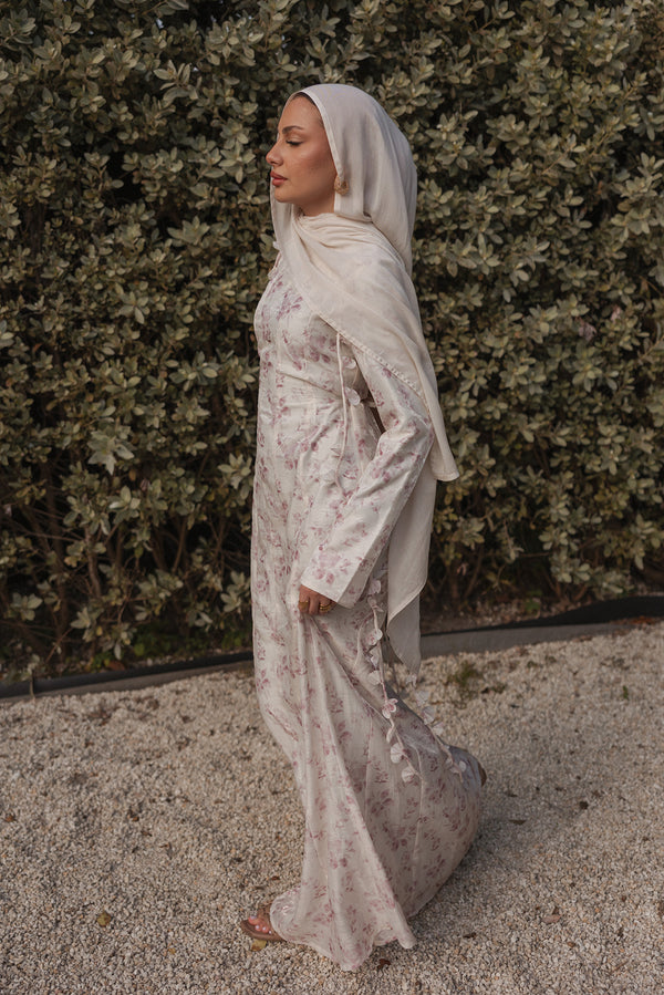 Nailea Organza Floral Dress- Pink