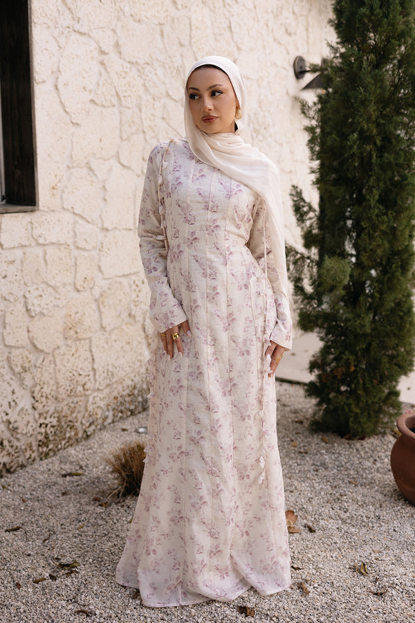 Nailea Organza Floral Dress- Pink