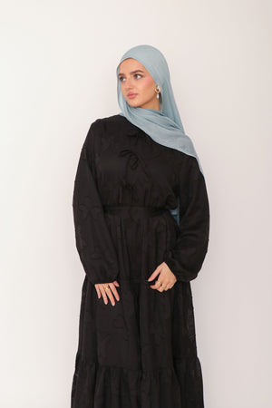 Janan Smock Dress- Black