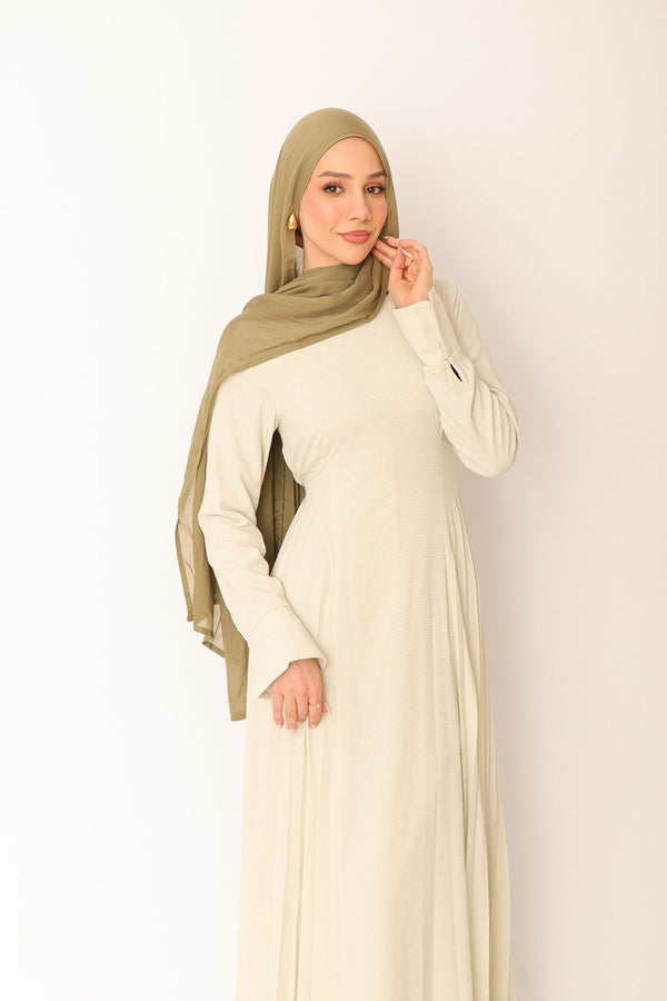 Kelsi Gingham Pleat Dress- Sage