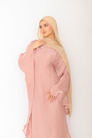 Fayra Organza Butterfly Dress- Rose