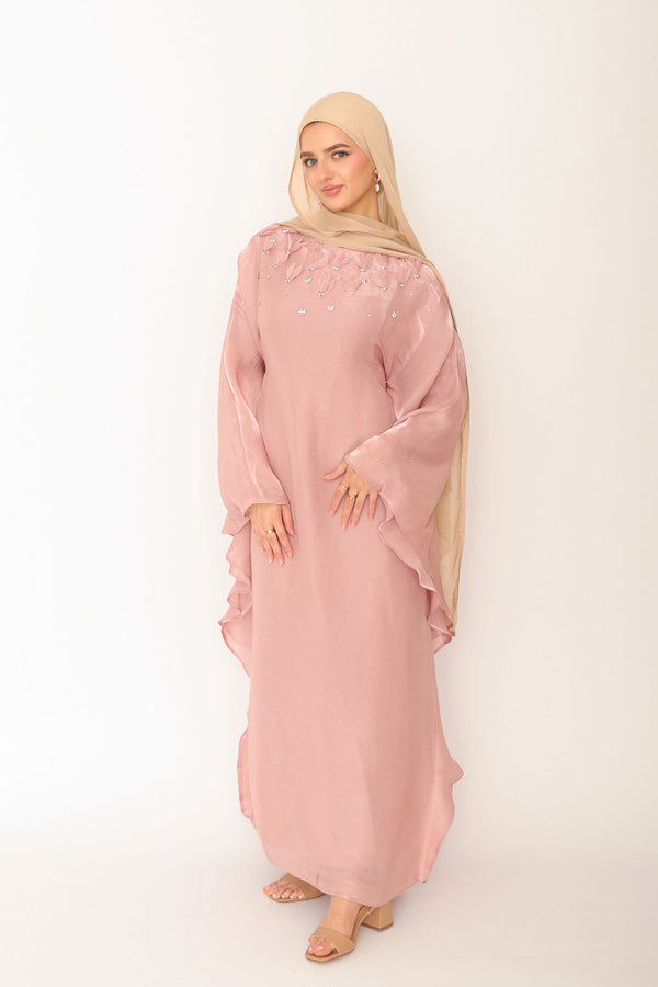 Fayra Organza Butterfly Dress- Rose