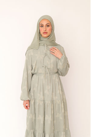 Janan Smock Dress- Sage