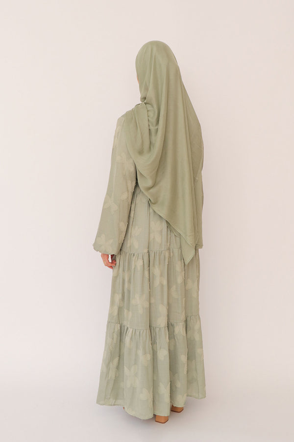 Janan Smock Dress- Sage