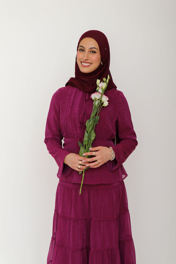 Nisa Maxi Set- Plum