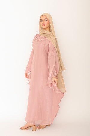 Fayra Organza Butterfly Dress- Rose