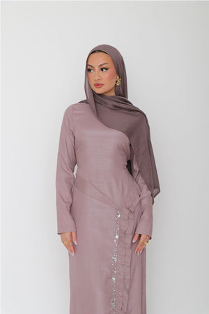 Lia Ruffle Maxi Dress - Dark Lavender