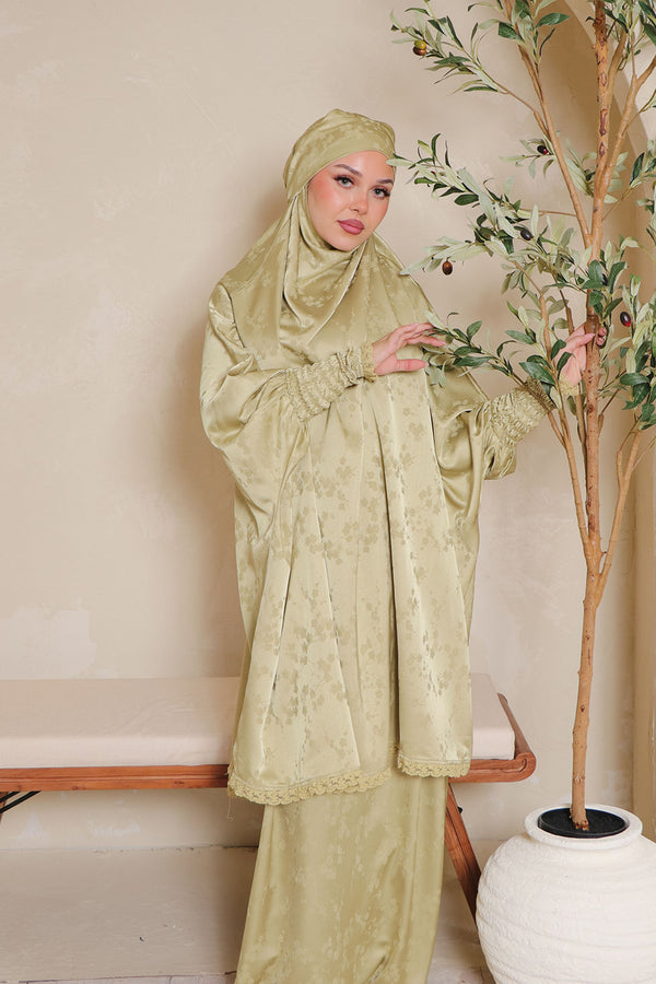 Adela Two Piece Jilbab/Prayer Set- Sage