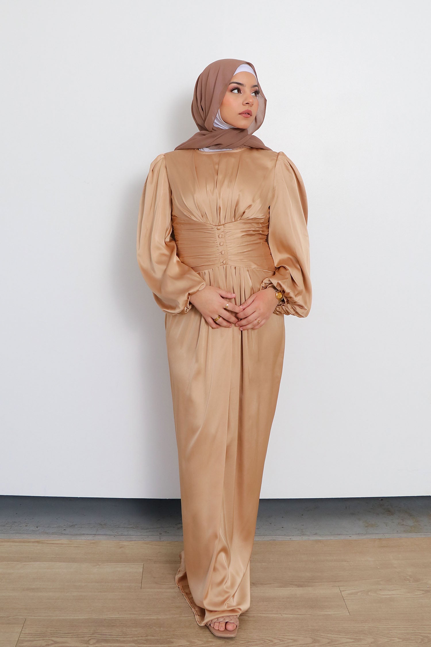 champagne gold satin dress Cara Folds Dress- S Scarlet red pashmina While ordering write your MANGO Back Cutout Linen Color:Deep Black
