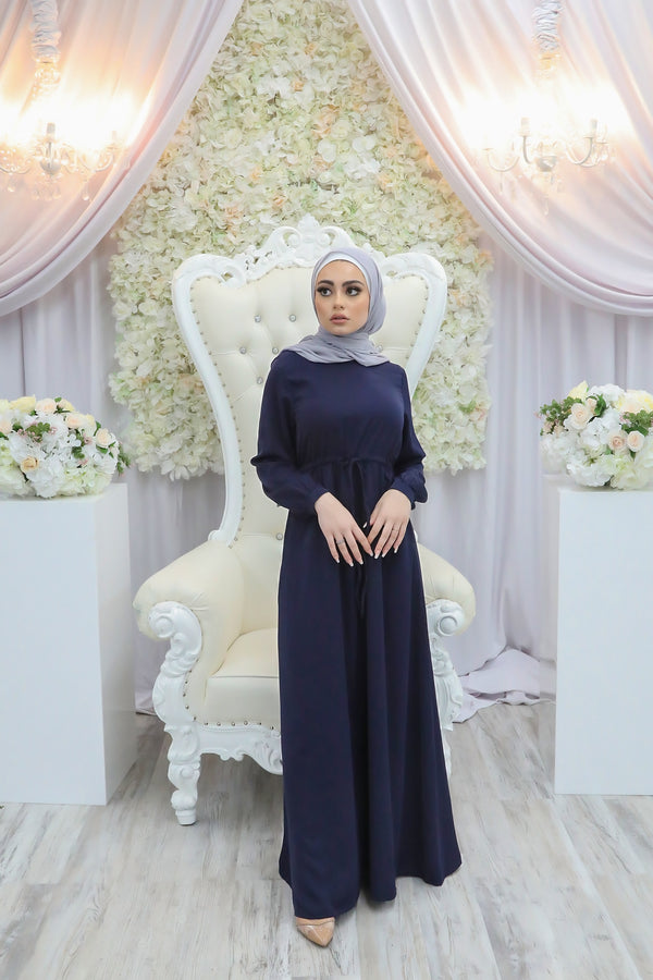 Deluxe Soft Essential Abaya- Navy Blue