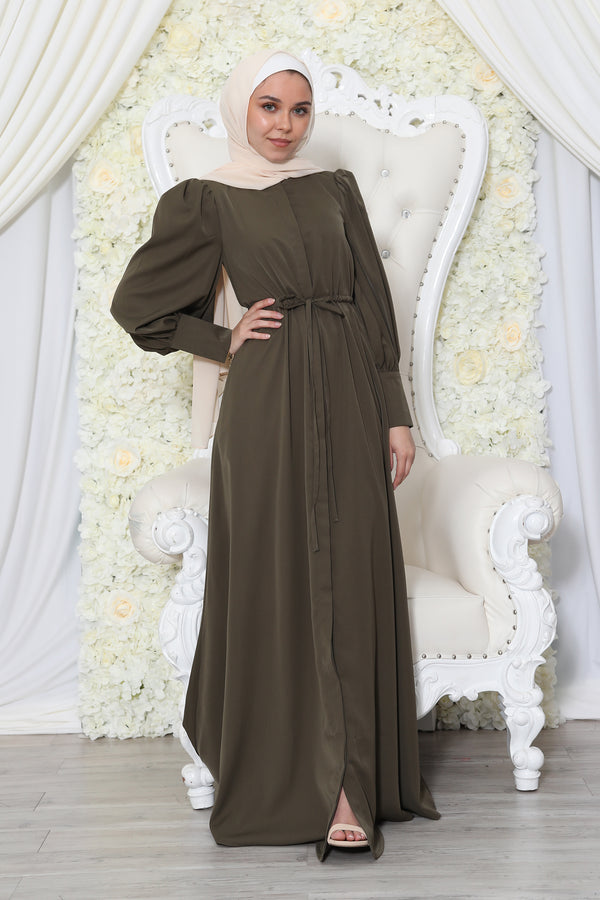 Deluxe Soft Cuff Dress- Light Olive
