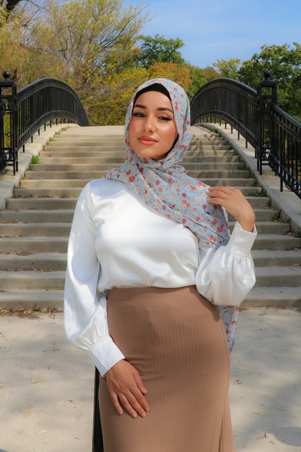 Ribbed Maxi Skirt - Sand