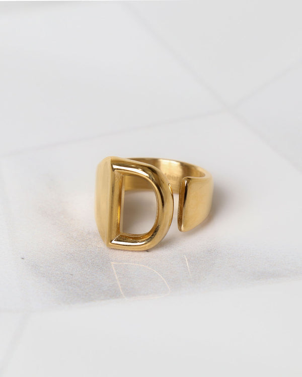Plated Letter Ring | Premium