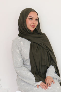 Premium Modal Scarf- Army Green