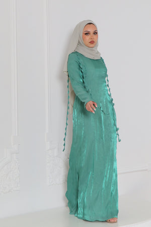 Nailea Organza Maxi Dress- Emerald