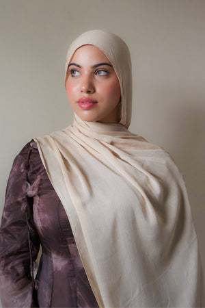 Premium Modal Scarf- Cream