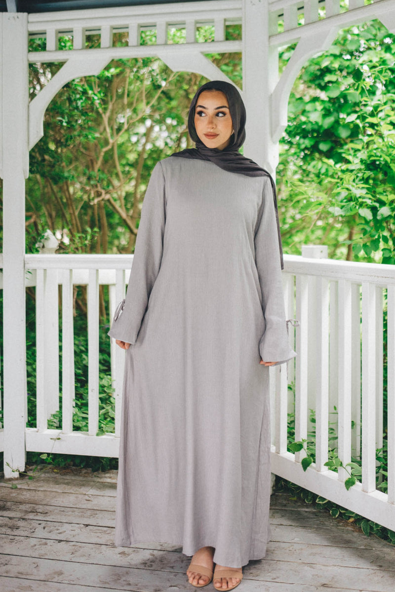 Amara Textured Maxi Dress- Gray