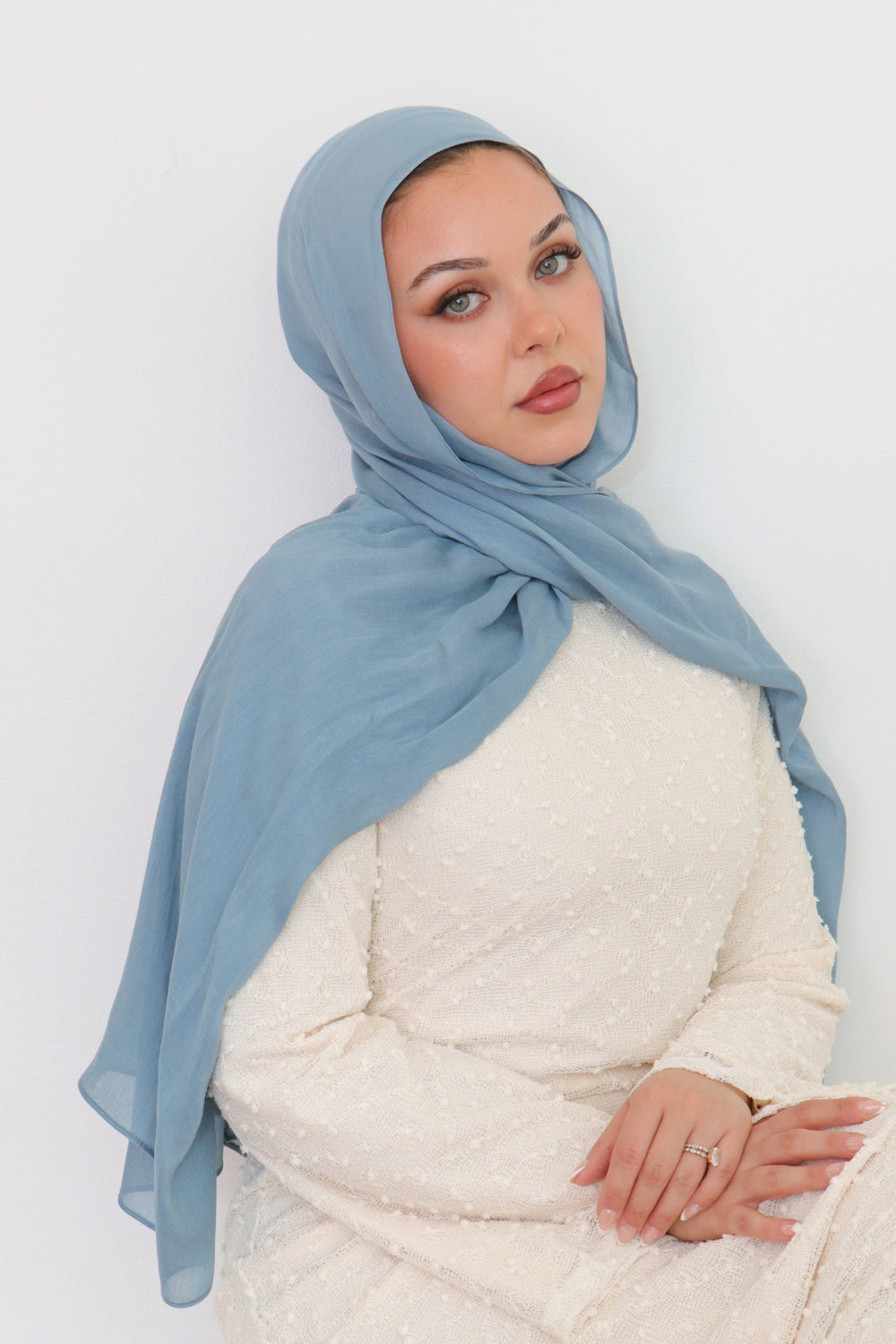 Premium Modal Scarf- Ocean Blue