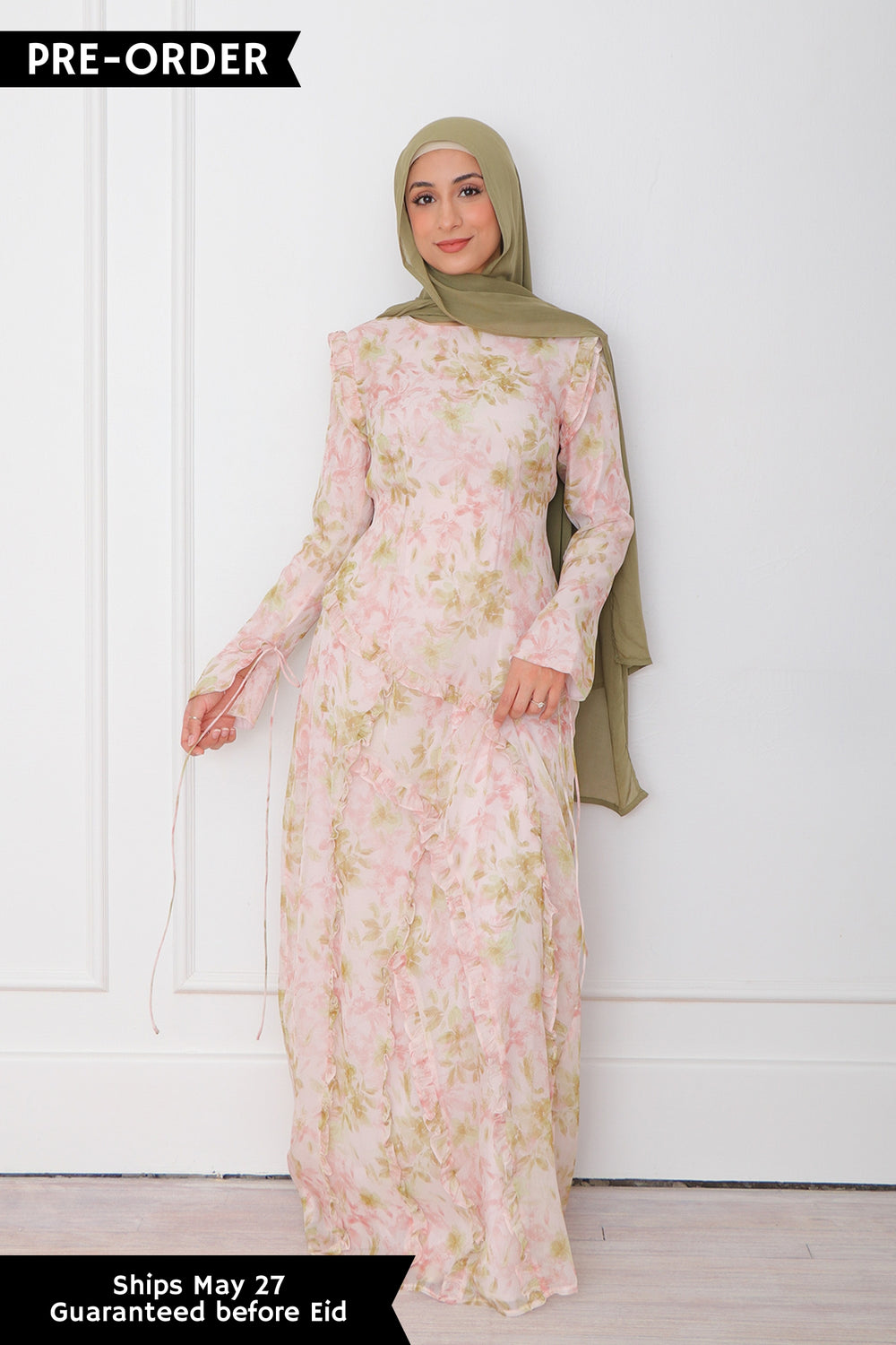 Limited Edition Daisy Chiffon Dress- Blush Pink