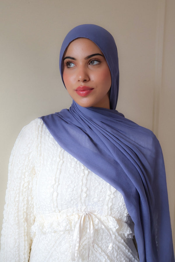Premium Modal Scarf- Denim Blue