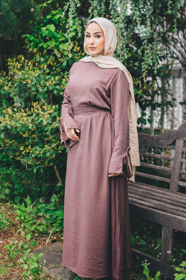 Amara Textured Maxi Dress- Mauve