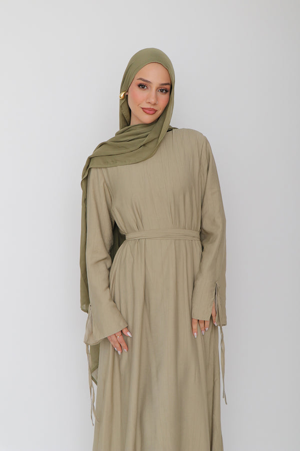 Amara Textured Maxi Dress- Light Sage