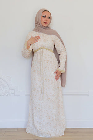 Evelyn Tie Maxi Dress - Taupe