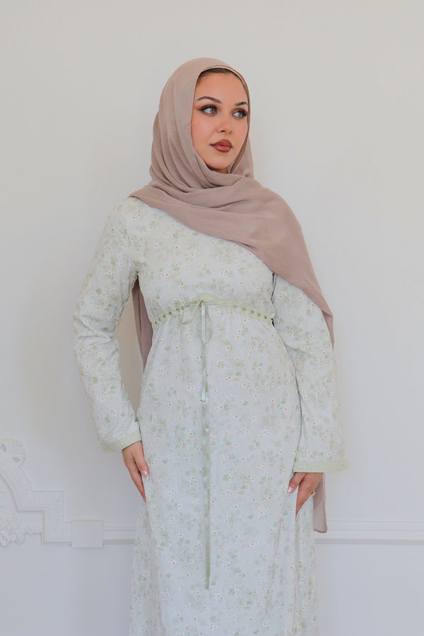 Evelyn Tie Maxi Dress - Sage