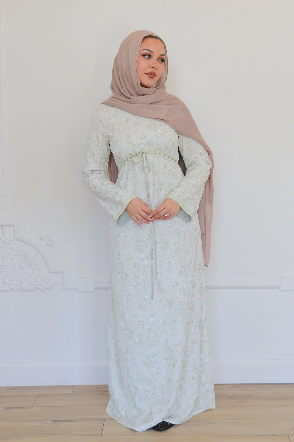 Evelyn Tie Maxi Dress - Sage
