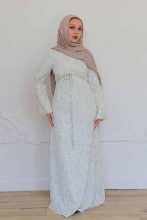 Evelyn Tie Maxi Dress - Sage