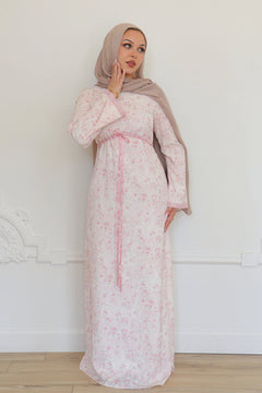 Evelyn Tie Maxi Dress - Rose Pink