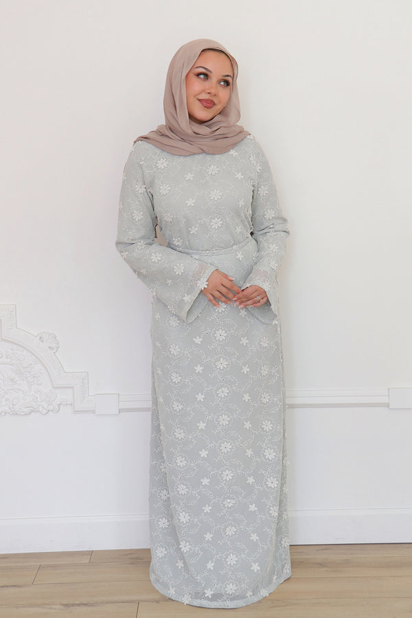 Elena Lace Maxi Dress- Sage