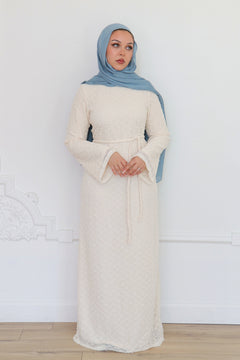 Elena Lace Maxi Dress- cream
