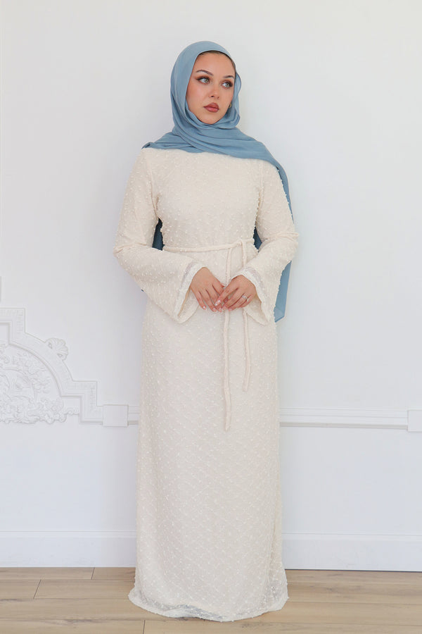 Elena Lace Maxi Dress- cream
