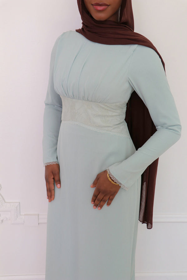 Elia Chiffon Lace Dress - Lagoon