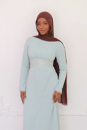 Elia Chiffon Lace Dress - Lagoon