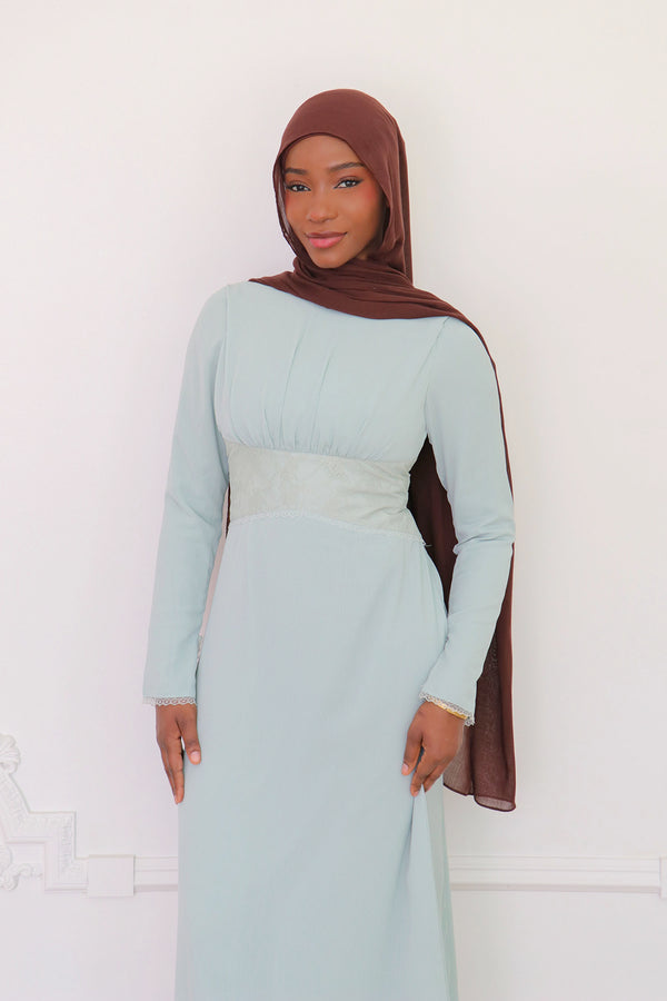 Elia Chiffon Lace Dress - Lagoon