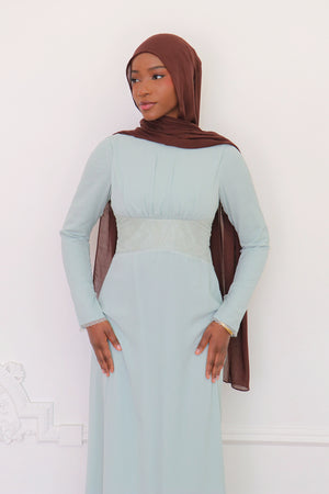 Elia Chiffon Lace Dress - Lagoon