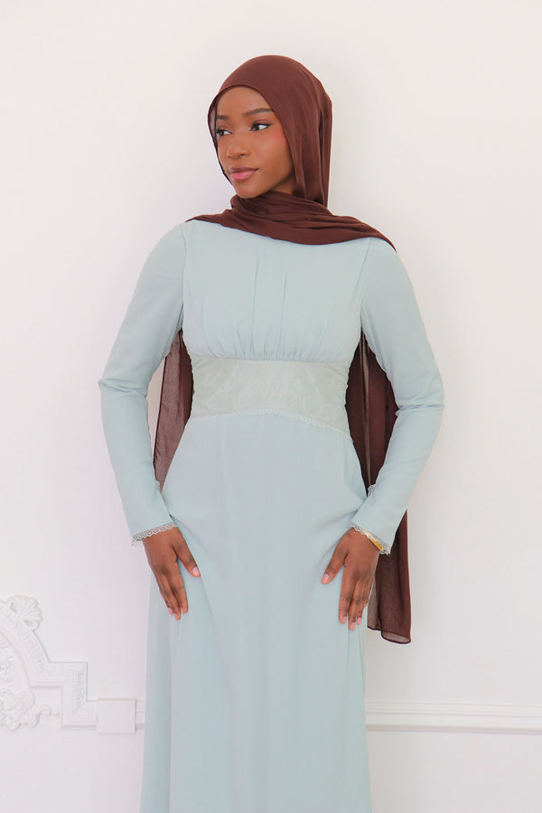 Elia Chiffon Lace Dress - Lagoon