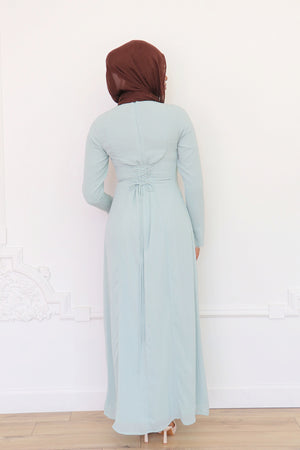 Elia Chiffon Lace Dress - Lagoon