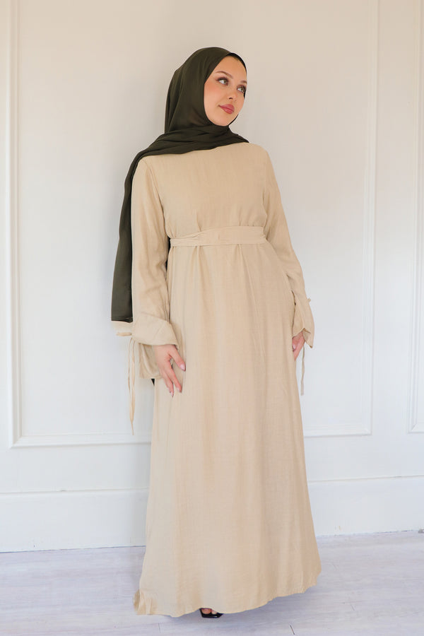 Amara Textured Maxi Dress- khaki