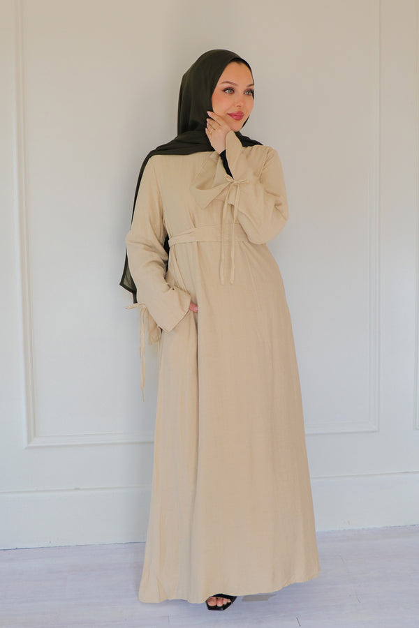 Amara Textured Maxi Dress- khaki