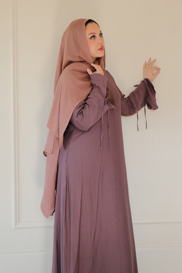 Amara Textured Maxi Dress- Mauve