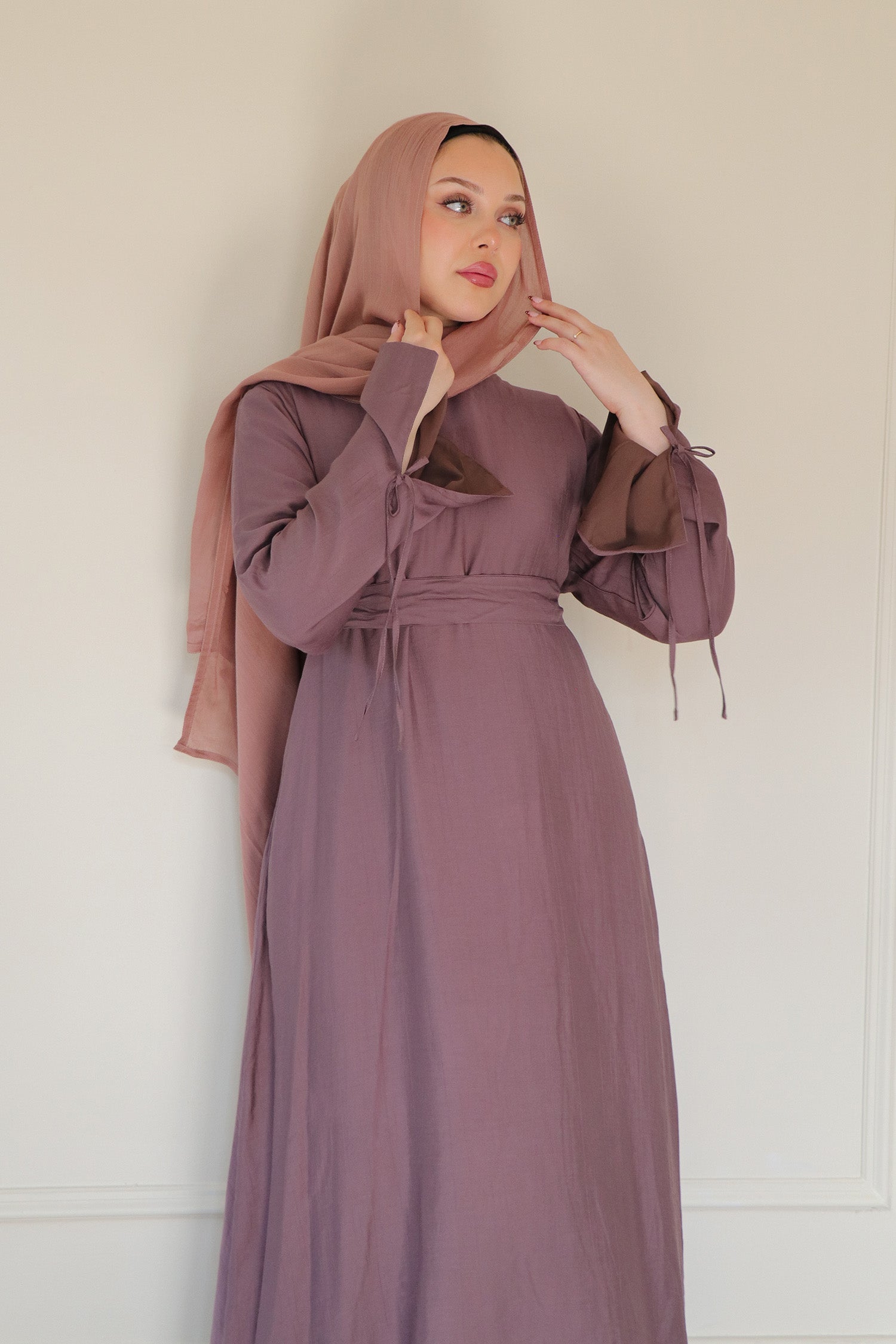 Amara Textured Maxi Dress- Mauve 52 by LaMeera Moda Amara Textured Maxi Dress- Mauve 52 by LaMeera Moda