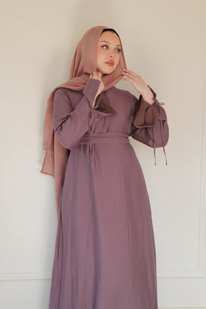 Amara Textured Maxi Dress- Mauve
