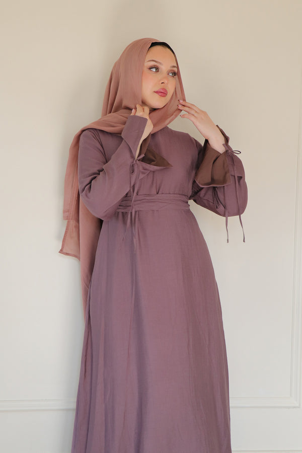 Amara Textured Maxi Dress- Mauve