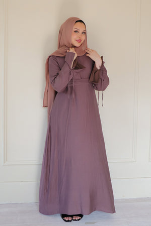 Amara Textured Maxi Dress- Mauve