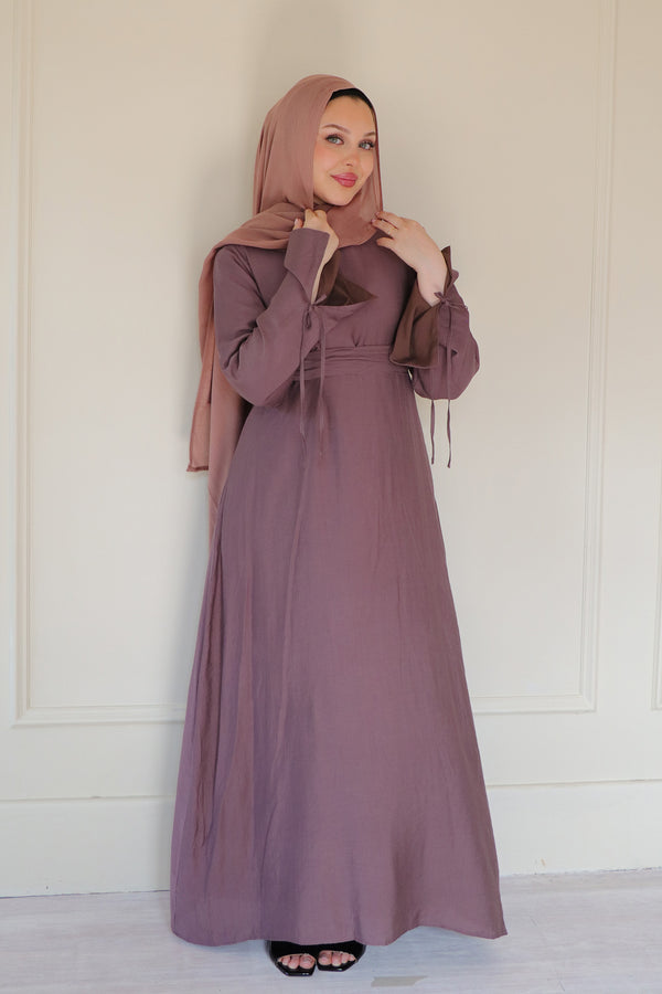 Amara Textured Maxi Dress- Mauve